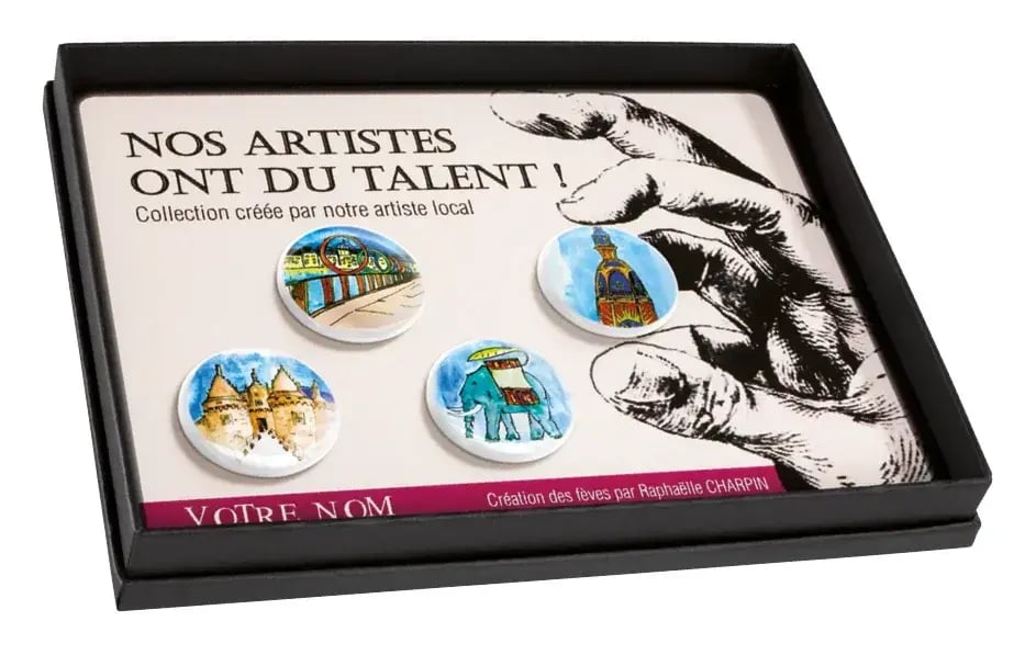 Fèves personnalisées artistes commune