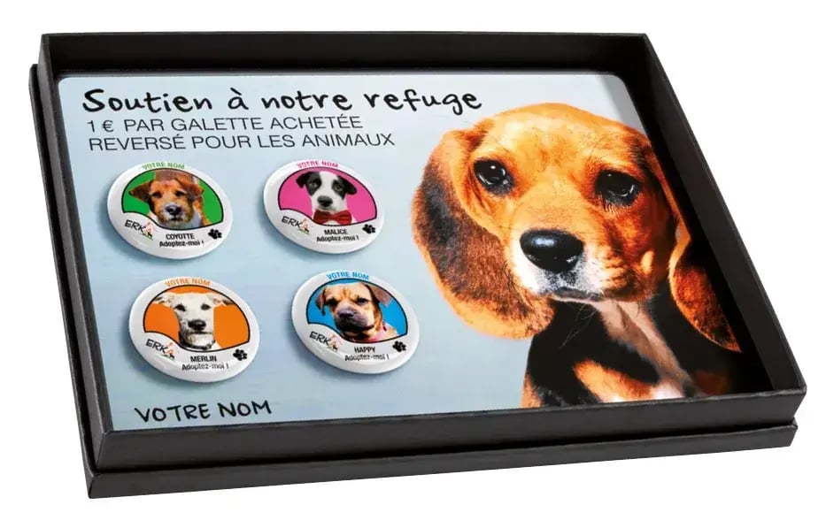 Fèves personnalisées association de protection des animaux