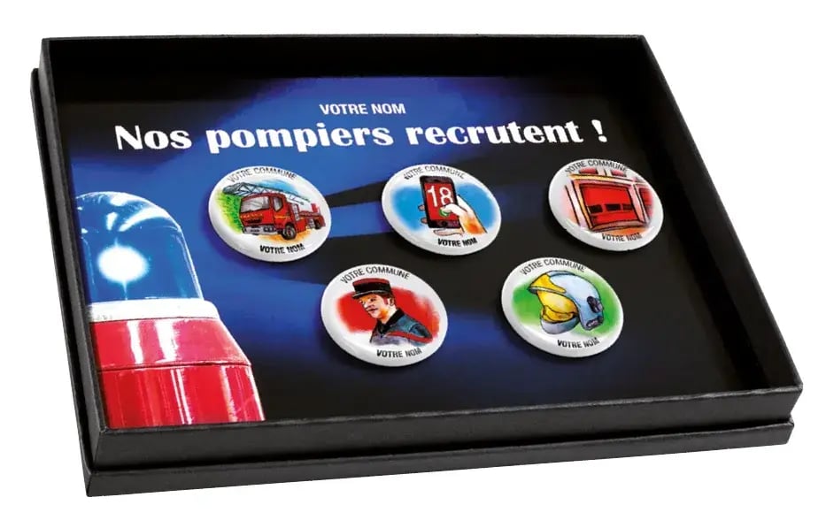 Fèves personnalisées soutien aux pompiers