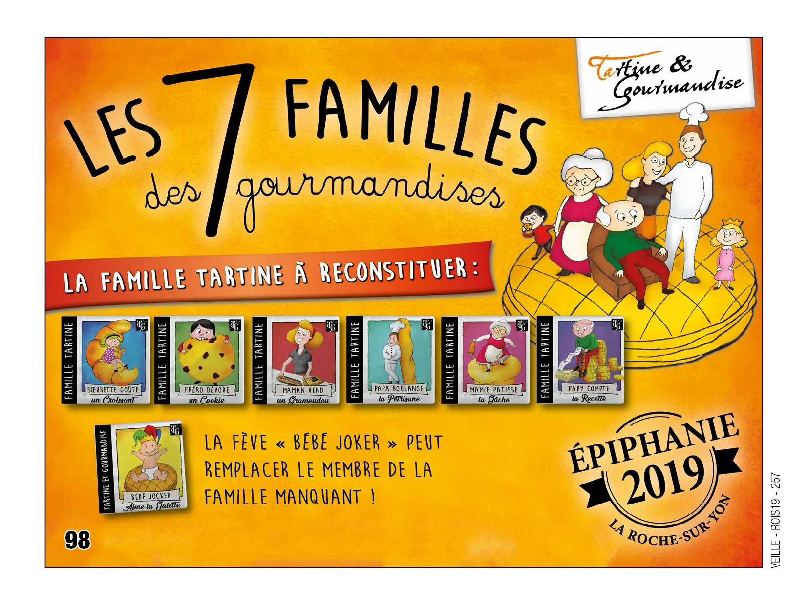 Fèves personnalisées les 7 familles 