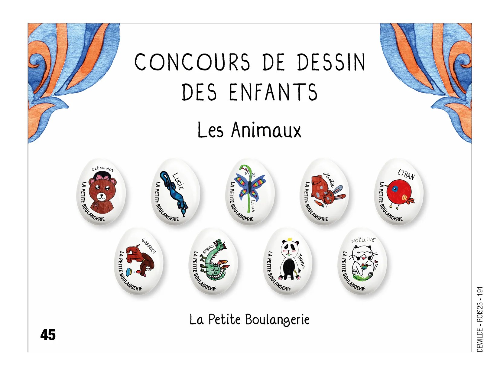 Fèves personnalisées d'animaux de la Petite Boulangerie