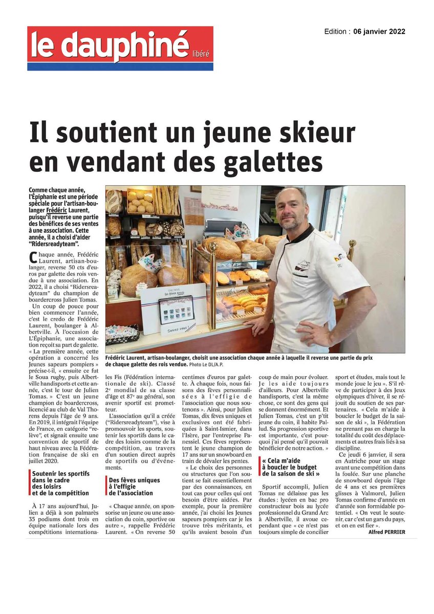 Fèves personnalisées article le dauphiné liberé