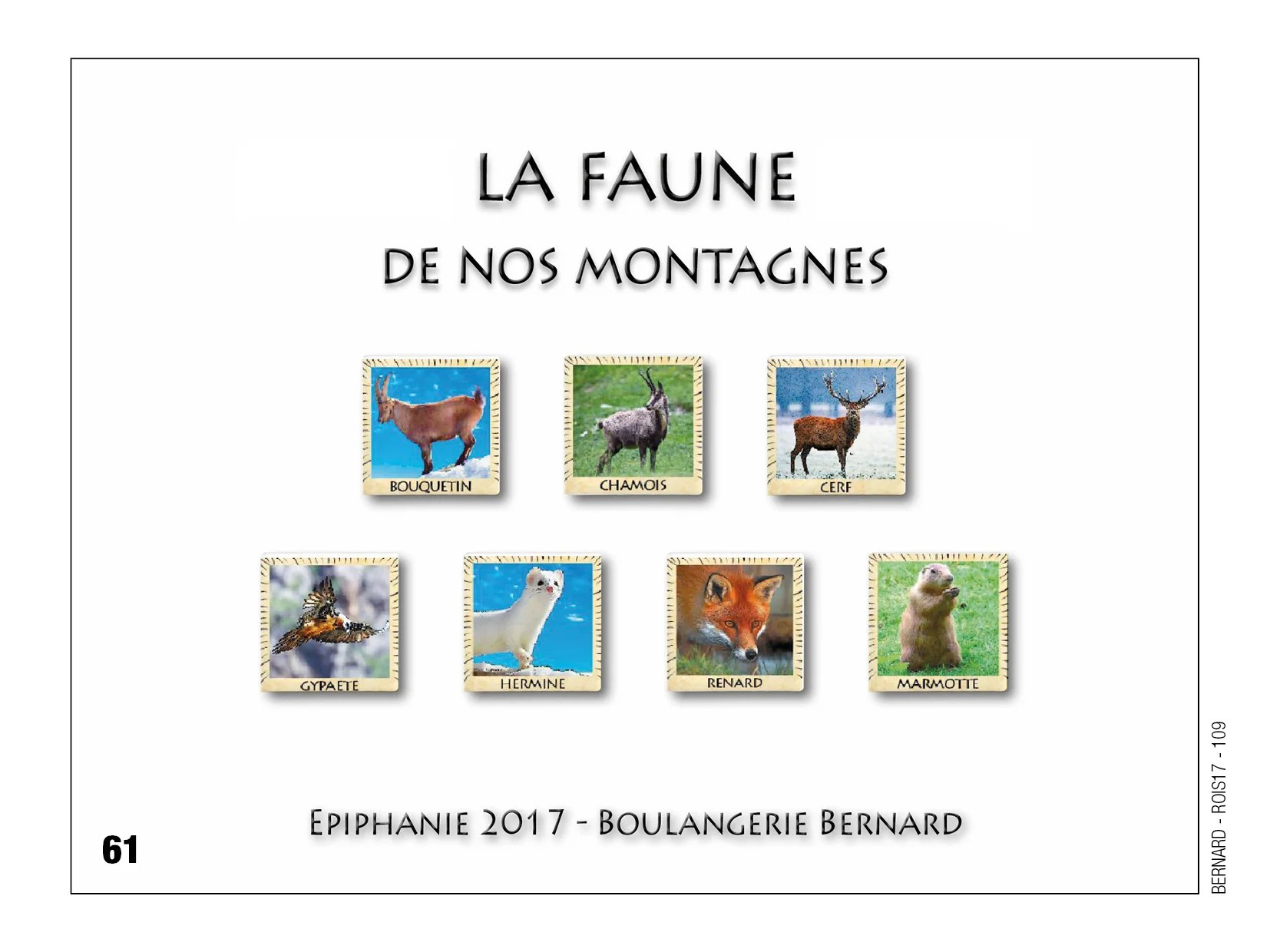 Fèves personnalisées La faune de Nos montagnes