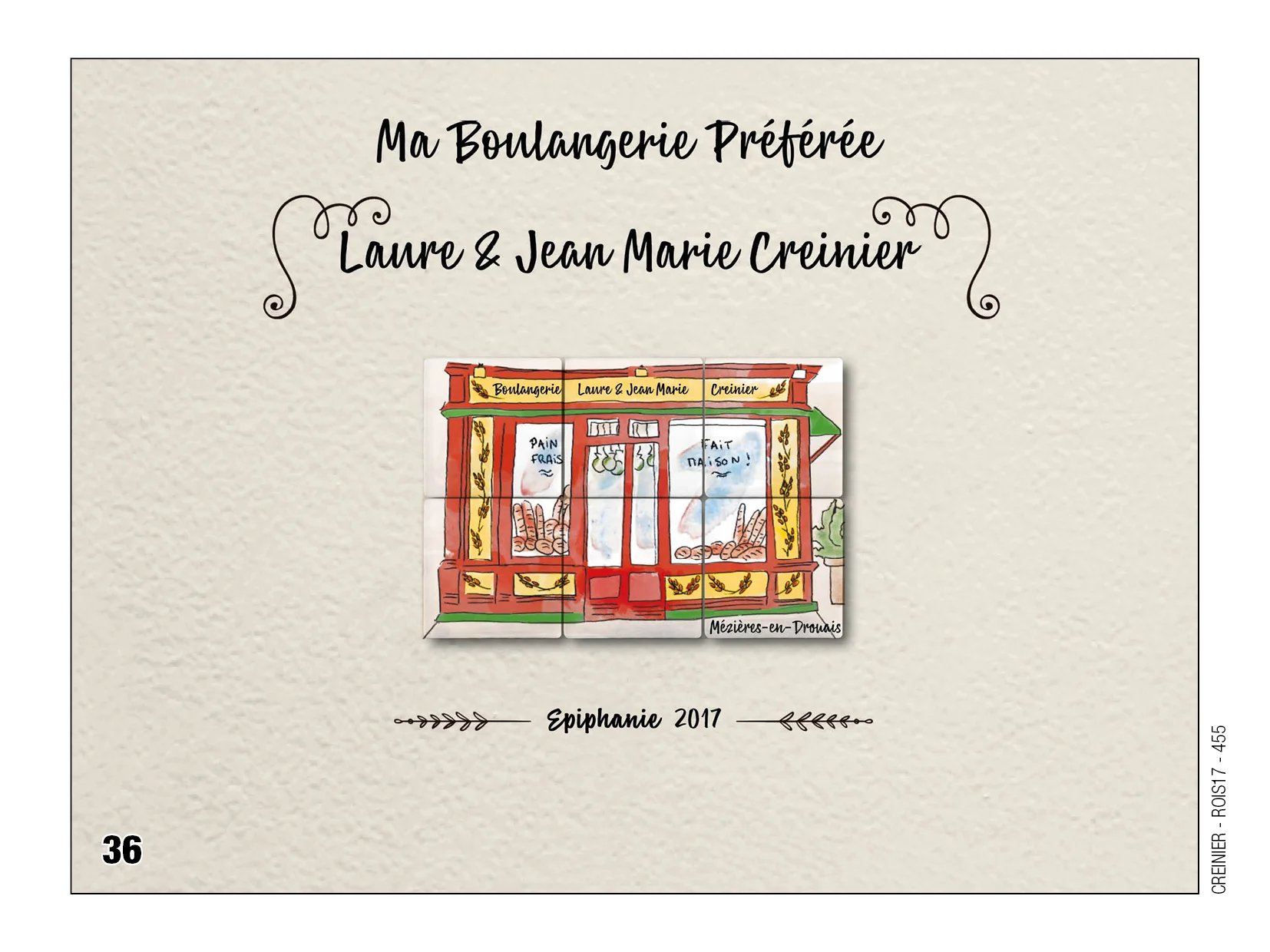 Fèves personnalisées boulangerie Creinier