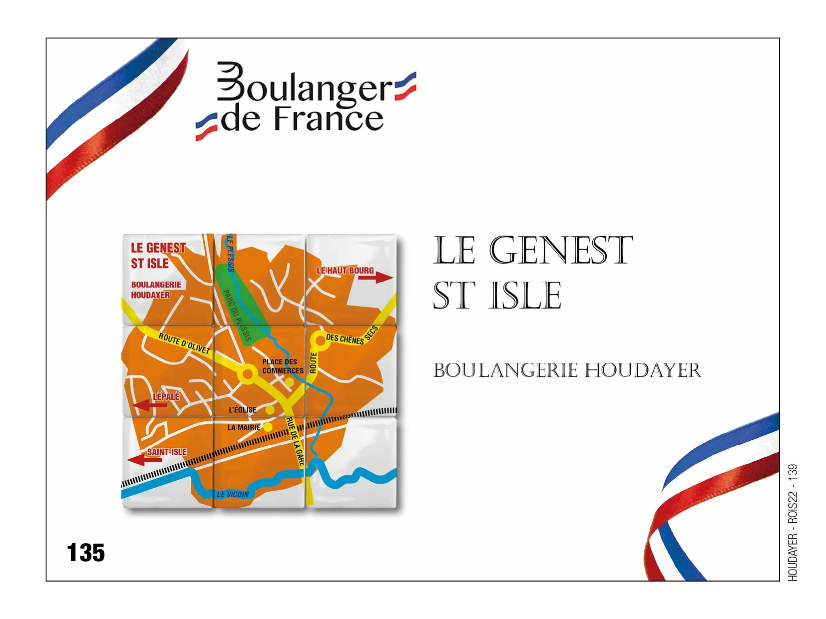 Fèves personnalisées Le Genest de Saint Isle de la boulangerie Houdayer