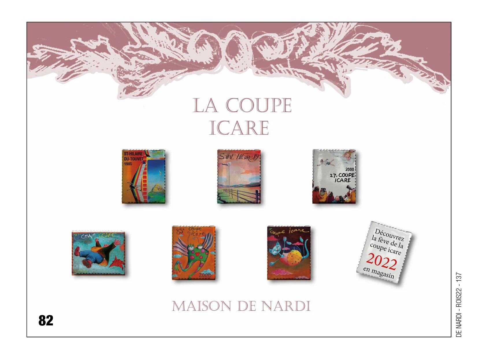 Fèves personnalisées boulangerie Maison De Nardi représantant la coupe icare