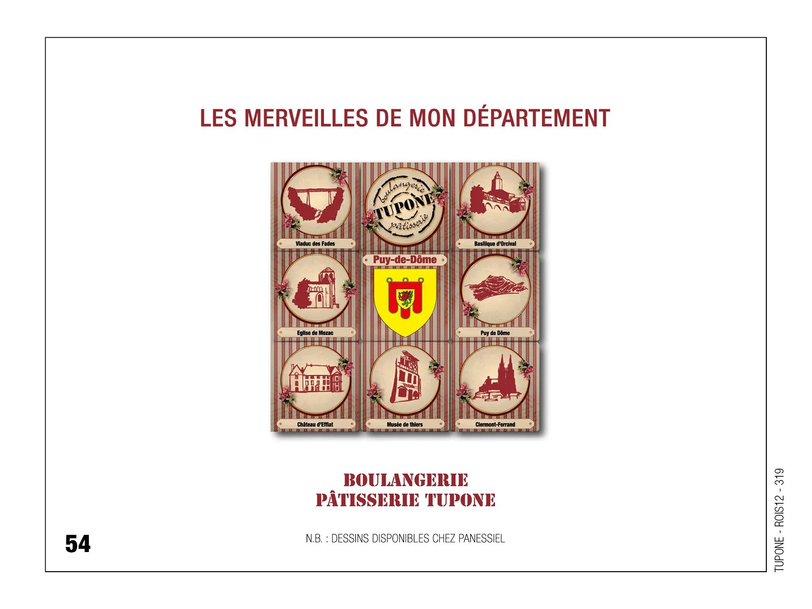 Fèves personnalisées Les merveilles de mon département