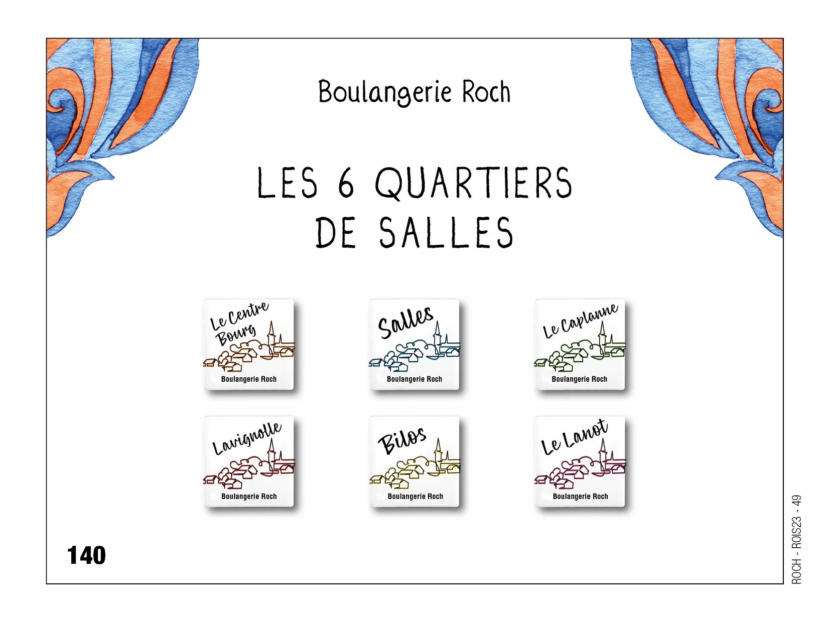 Fèves personnalisées les 6 quartiers de salles