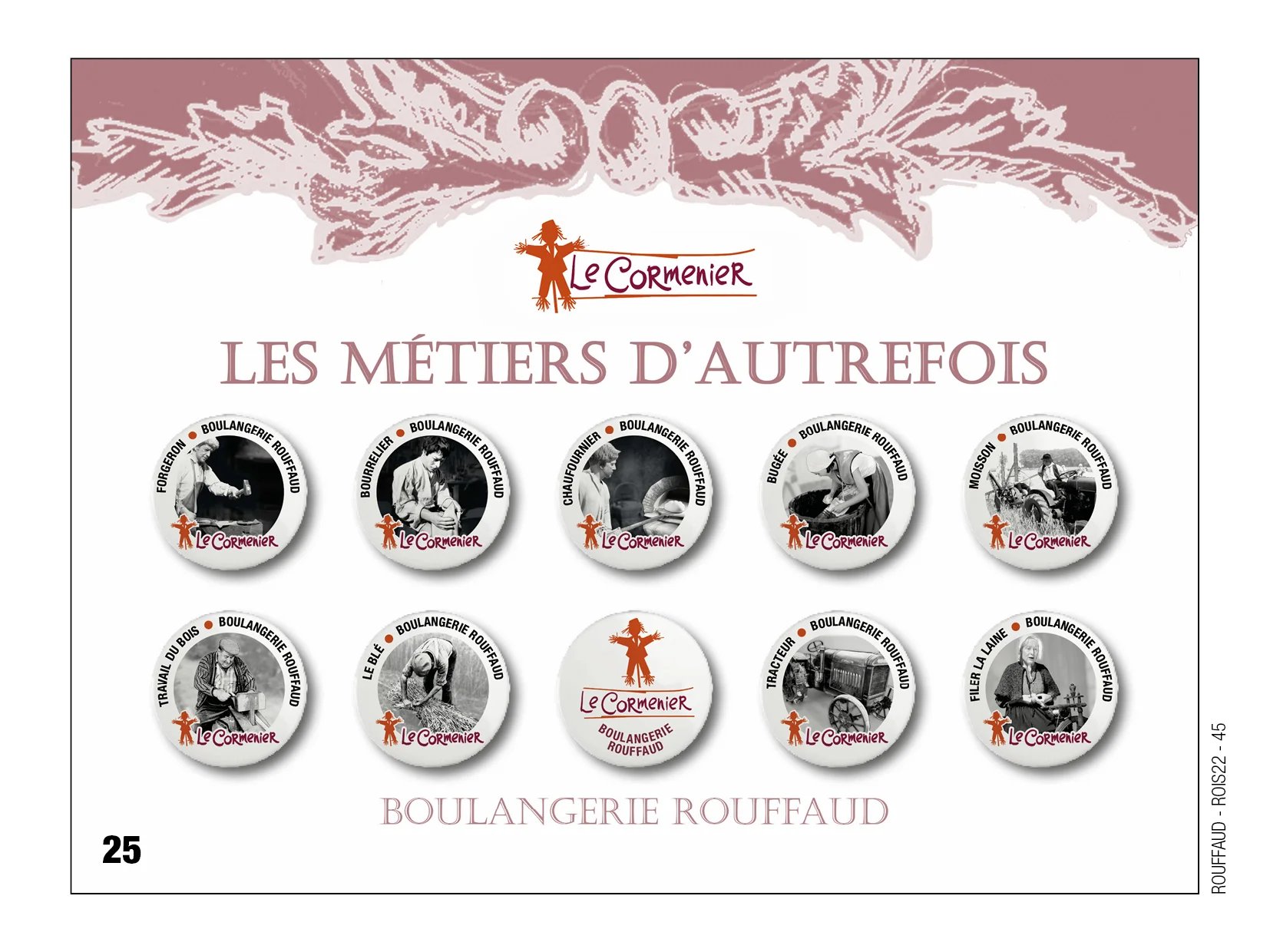 Fèves personnalisées les métiers d'autrefois