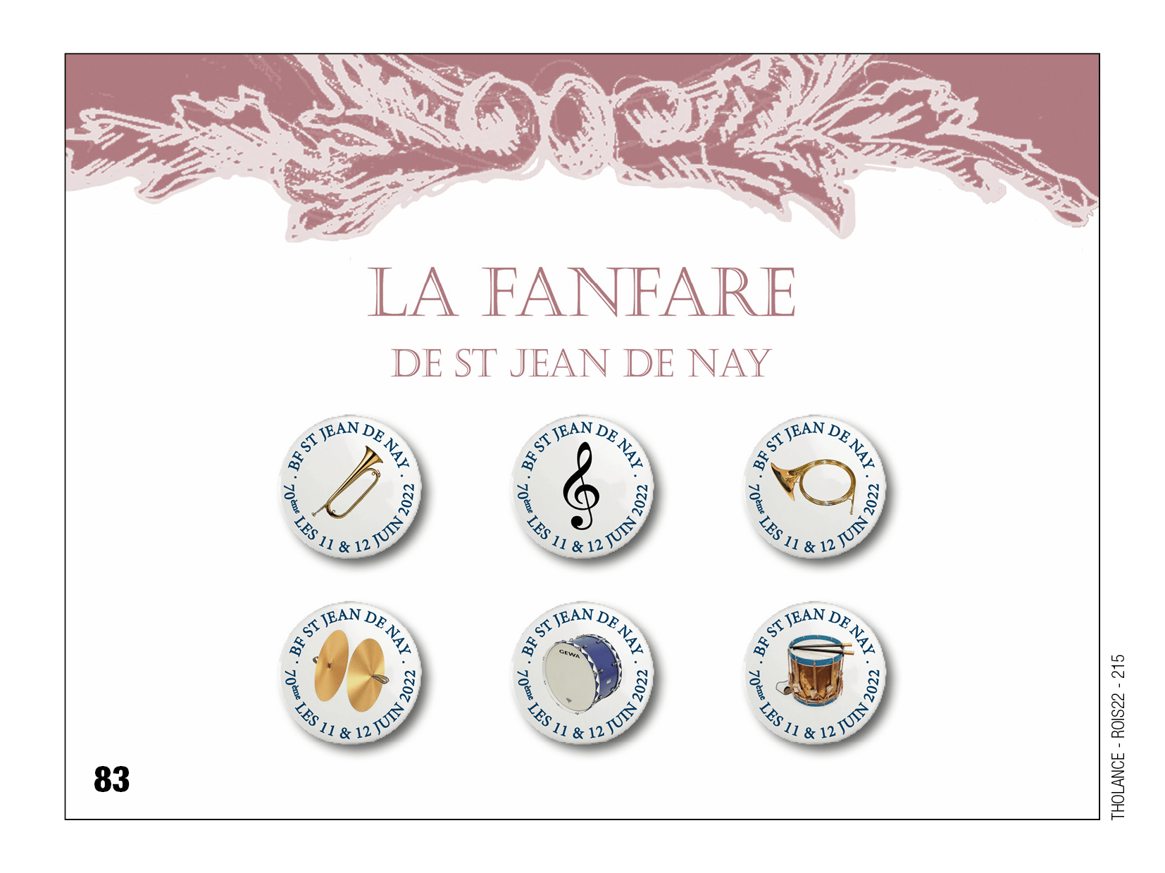 Fèves personnalisées La fanfare de Saint Jean De Nay