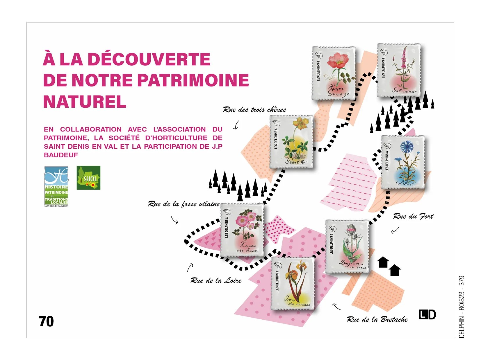 Fèves personnalisées fleurs de Saint-Denis-en-Val