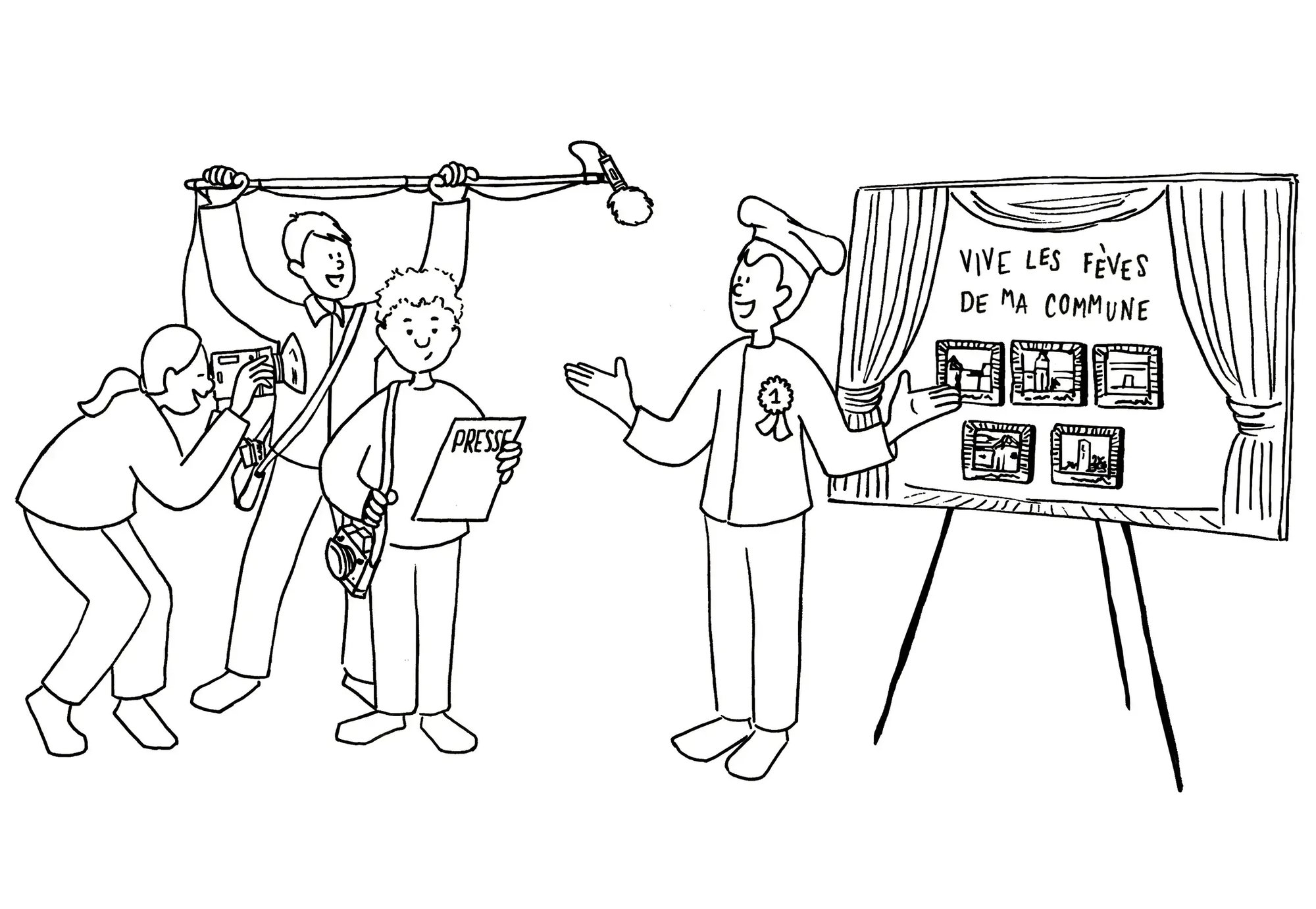 Fèves personnalisées illustration interview boulanger