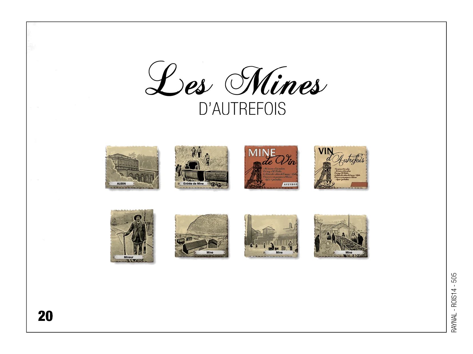 Fèves personnalisées Les mines d'autrefois