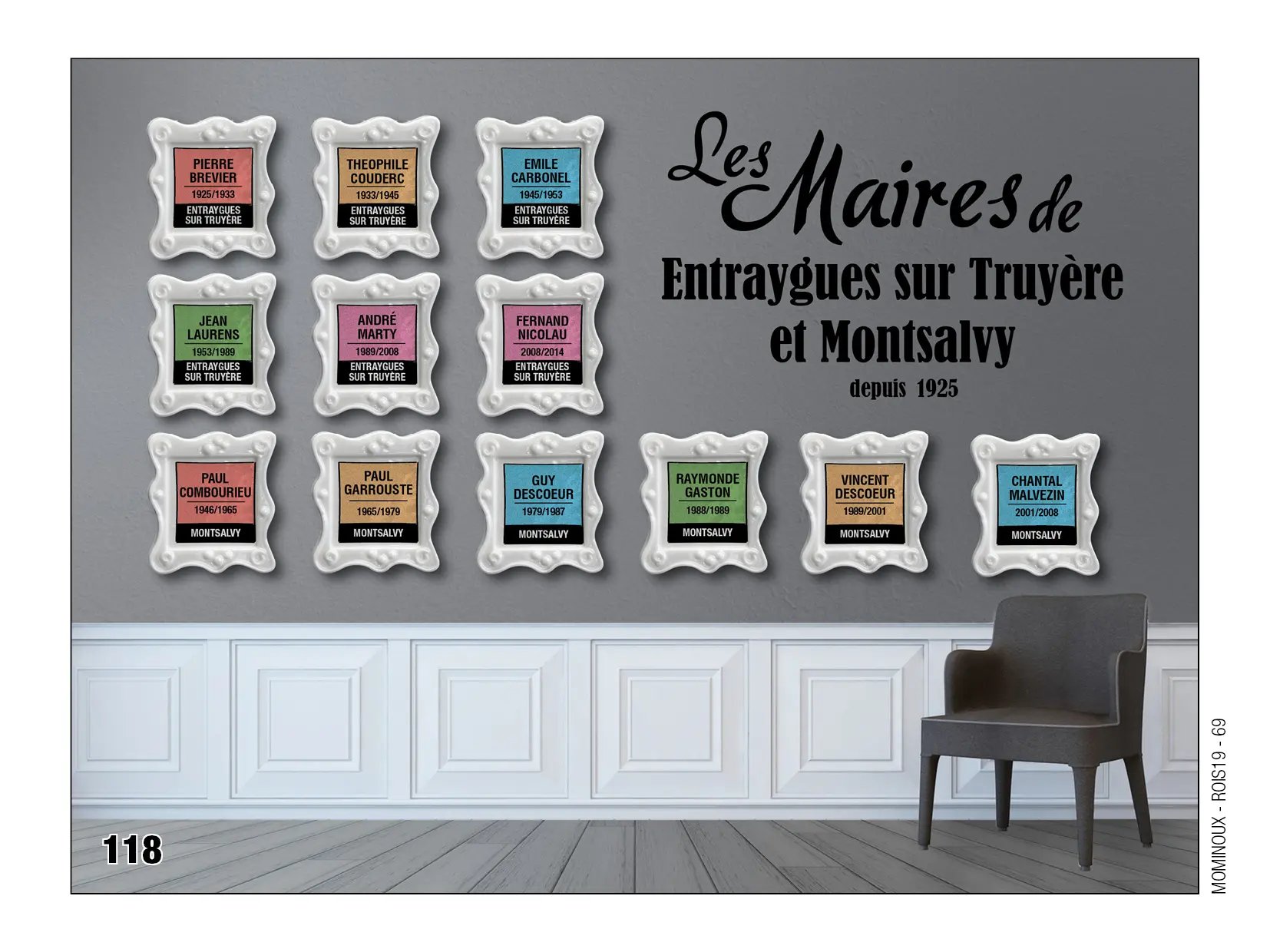 Fèves personnalisées Les maires Entraygues, Truyere ET montsalvy