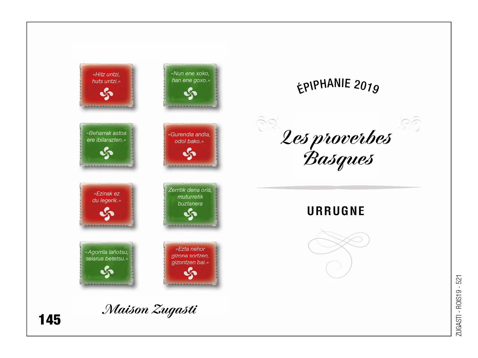 Fèves personnalisées proverbes Basques pour galettes des rois