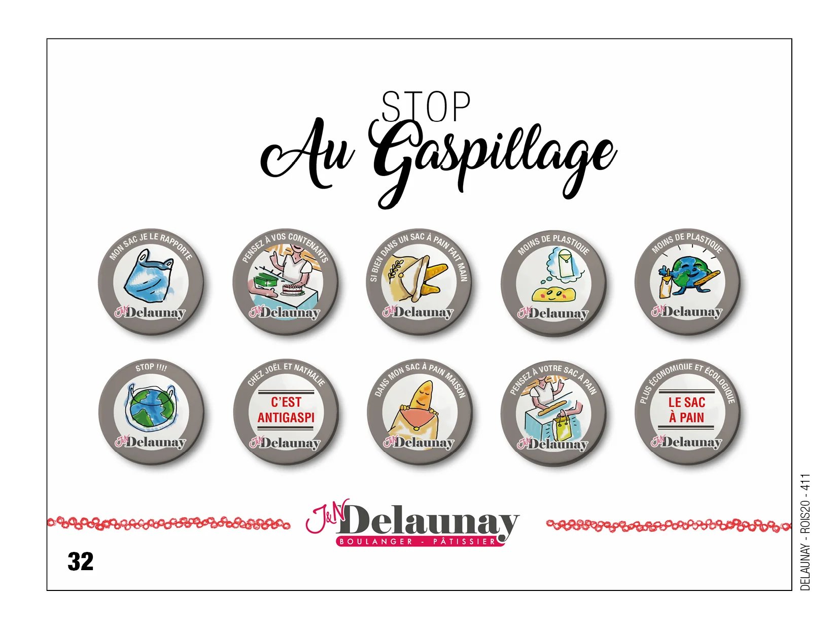 Fèves personnalisées stop au gaspillage de la boulangerie Delaunay