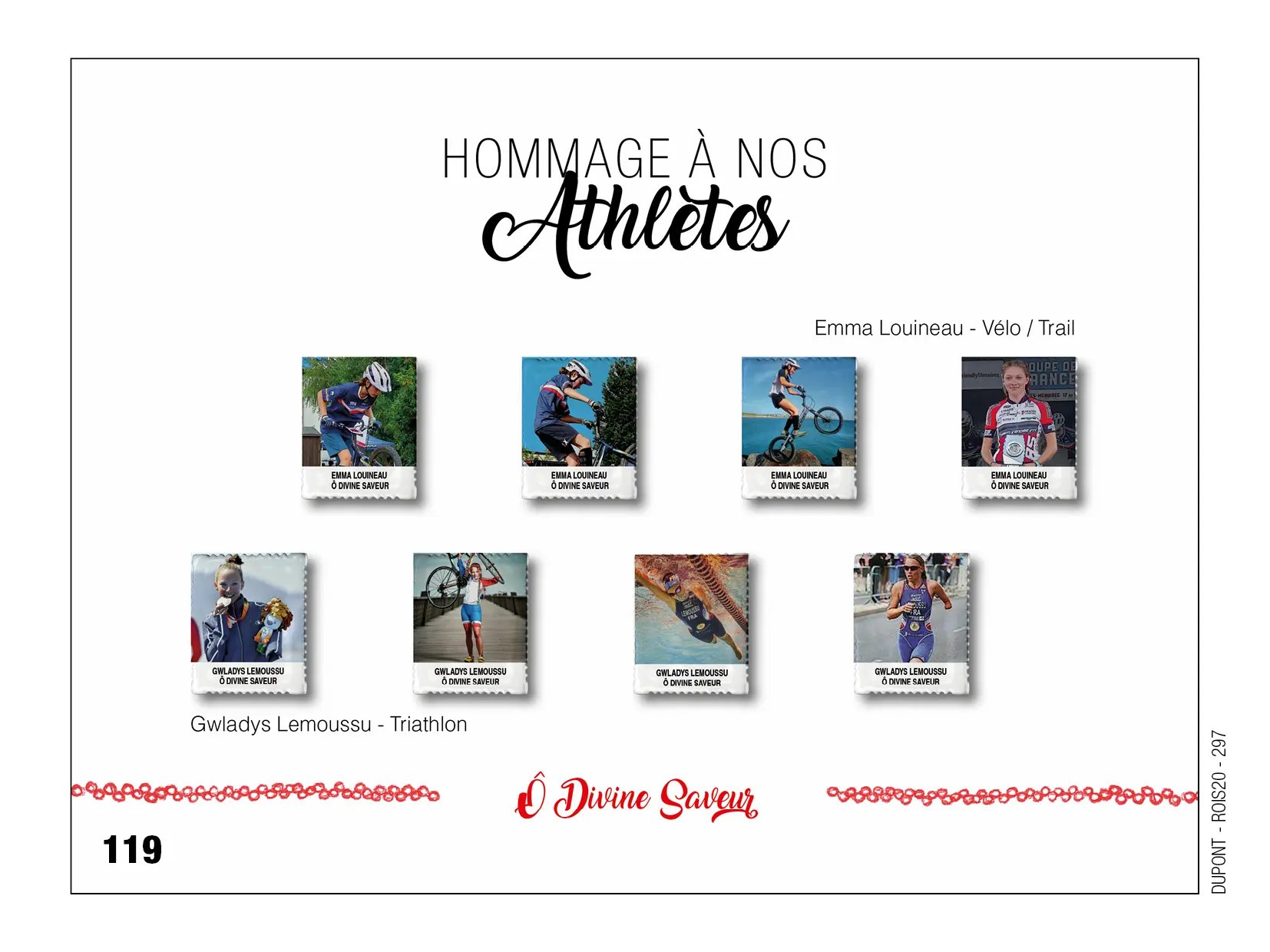 Fèves personnalisées vélo triathlon de la boulangerie O divine saveur