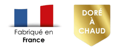 Logo doré à chaud et fabriqué en France